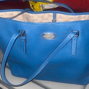 Michael Kors blue tote purse